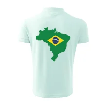 Brazílie vlajka v mapě