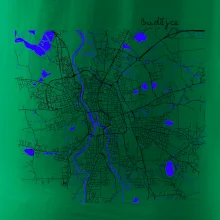 Budějce  - Mapa s vodními toky