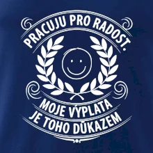 Pracuju pro radost. moje výplata je toho důkazem