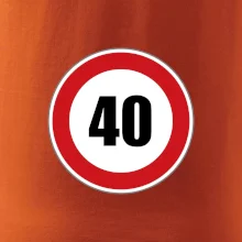 Dopravní značka - omezení rychlosti 40