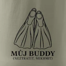 Můj buddy dvě překřížené potápěčské ploutve