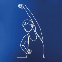 Protahující se žena jedním tahem