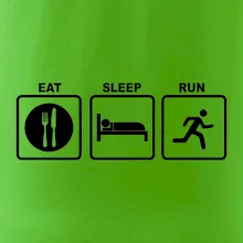 Eat sleep run čtverce