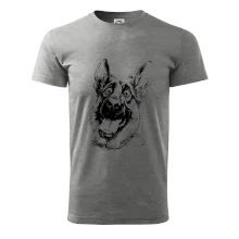 Černobílá karikatura Německý ovčák