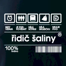 Čárový kód - řidič šaliny