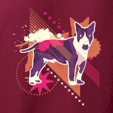 Pes abstrakce fialový