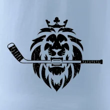 Lev s hokejkou v tlamě