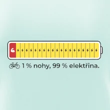 1 % nohy, 99 % elektřina