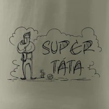 Kreslený nápis super táta