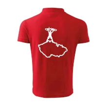 Mapa ČR - cyklista na prsou