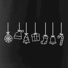 Rodinná vánoční trička  - Vánoční ozdoby na provázku