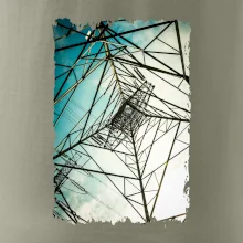 Barevné nebe - stožáry vysokého napětí