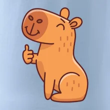 Kapybara s palcem nahoru