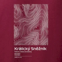 Králický Sněžník - vrstevnice v obdélníku