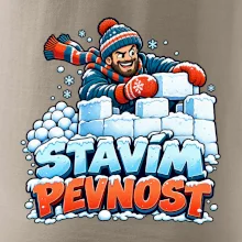 Rodinná vánoční trička - Stavím pevnost táta sněhová bitva