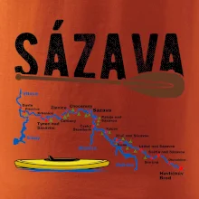 Mapa řeky Sázavy