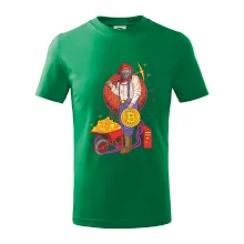 Horník těží bitcoiny