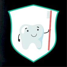 Zoubek na prsu - zubní kartáček