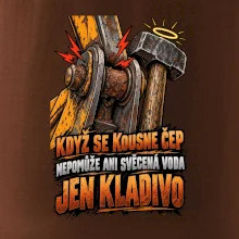 Zaseknutý čep bagru vyřeší kladivo