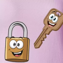 Parové triko - Zámek a klíč