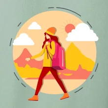 Barevný párový motiv na hory