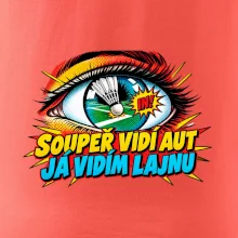 Badminton soupeř vidí aut já lajnu