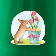 Velikonoční zajíček tulipány