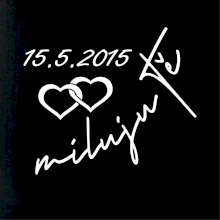 Mikina miluju tě s datumem na rukávu