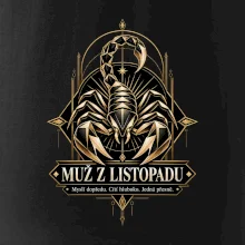 Muž z listopadu geometrický zlatý štír