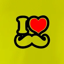 i love mustache - obrys