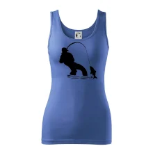 Rybář tahající rybu