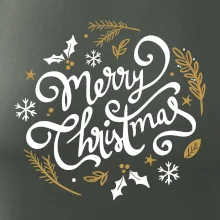 Merry christmas - nápis kulatý