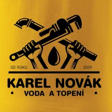 Instalatér - Překřížené klíče vlastní nápis