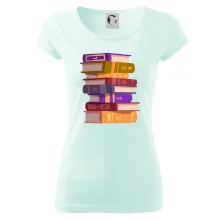 Knihomol stojící knihy