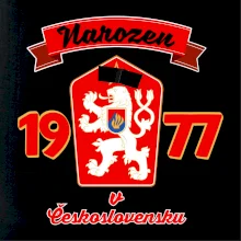 Narozen v Československu - Přelepený znak 1977