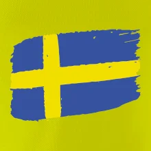 Švédsko vlajka štětkou