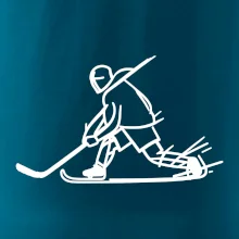 Kreslený hokejista tučnou fixou