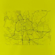 Černobílá mapa Brno