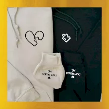 Párova mikina - srdce puzzle doplňuješ mě