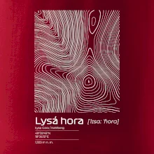 Lysá hora - vrstevnice v obdélníku