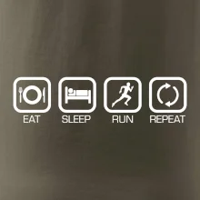 Eat sleep run repeat v řadě
