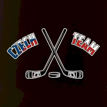 Czech team - hokejky a puk
