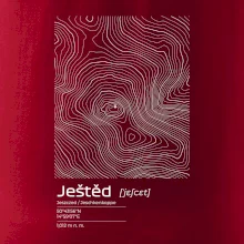 Ještěd - vrstevnice v obdélníku