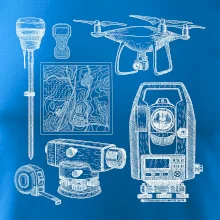 Geodet teodolit dron