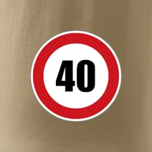 Dopravní značka - omezení rychlosti 40