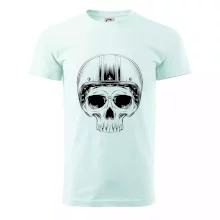 Motorkář lebka s kulatou hlavou