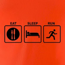 Eat sleep run čtverce