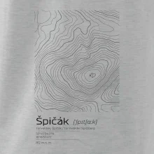 Špičák - vrstevnice v obdélníku