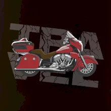 Cestovní motorka Amerika červená