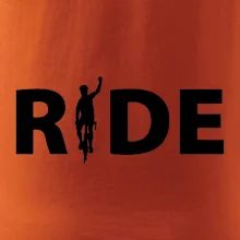 Ride - nápis s cyklistou